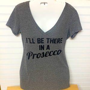 Next Level Apparel Size Small - I’ll Be There in A Prosecco V-Neck Tee